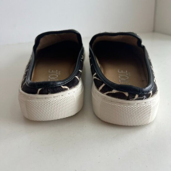 Animal Print Safari Giraffe Genuine Leather Slip on Clog Sneaker - Picture 4 of 12